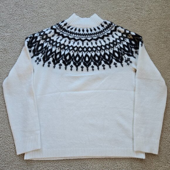 NWT Chico's Tinsel Sparkle Fair Isle Sweater - Picture 9 of 10